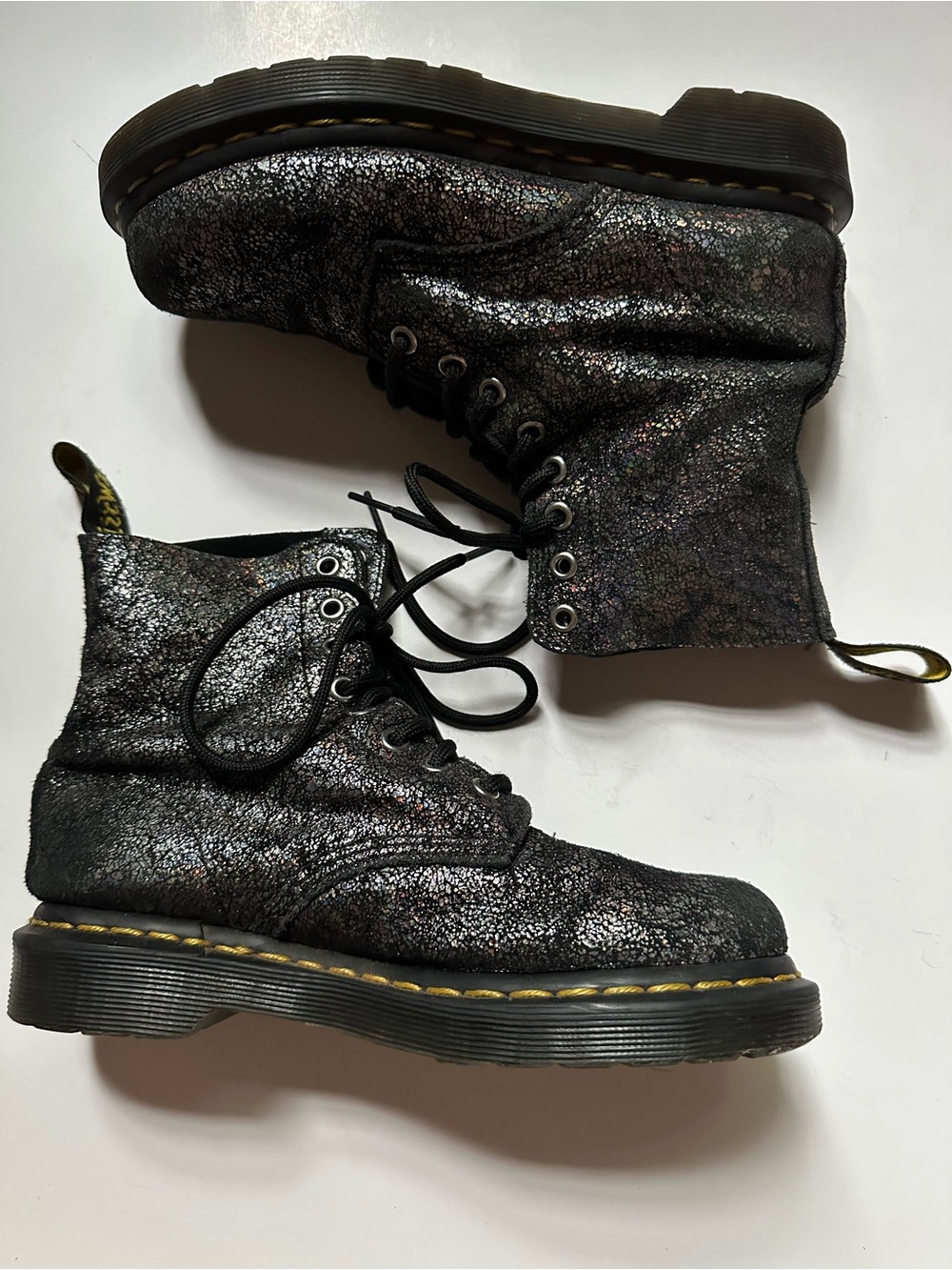 Metallic Sparkle Doc Marten Pascal Boots Size 5